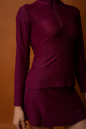 BLUSA MANGA LONGA SLIM BURGANDY
